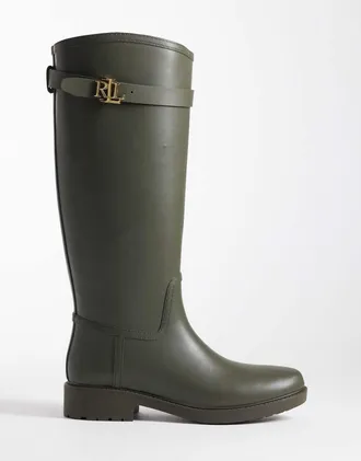Ralph Lauren Portiah - Stivali di gomma verde oliva scuro