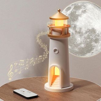 OEM Decoraci&oacute;n De Faro, Faro Con Luz Led, L&aacute;mpara De Faro Con Proyecci&oacute;n De Luna, Baliza Con Control Remoto Y Funci&oacute;n Bluetooth, Regalo De Navidad, Cumple