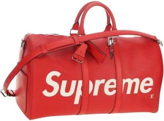 Louis Vuitton Pre-owned Boston Bag - Dames - Vintage Weekendtas - Rood - ONE Size - Leer - Vintage