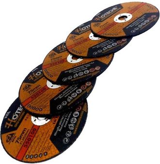 Trade Shop Trade Shop - Set 5 Pezzi Disco Abrasivo Da Taglio Ferro 75mm 1.6 X 10 Mm Ultra Sottile 550100