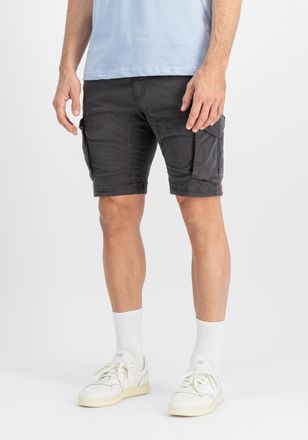 Alpha Industries Shorts ALPHA INDUSTRIES Cotton Twill Jogger Short, Herren, Gr. 3XL, Normalgr&ouml;ssen, grau (vintage grau), Obermaterial: 98% Baumwolle, 2% Elastan, Hosen
