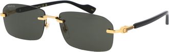 Gucci Mens Sunglasses Gold-Black-Grey Acetate Gold/black/grey