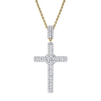LuvMyJewelry Faithlight 1.15 Ct 14K Gold Diamond Cross Pendant in 14K Yellow Gold at Nordstrom