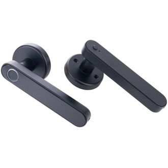 OEM Manilla Con Cerradura De Huella Dactilar Para Puertas Interiores De Madera, Pestillo Ajustable De Una Sola Leng&uuml;eta (circular) -crezuo