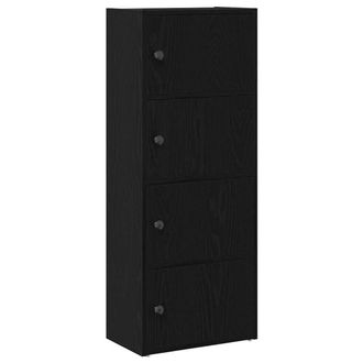 Berkfield Home Bookcase Black Oak 40x24x102 cm Engineered Wood | Size: 40 x 24 x 102 cm