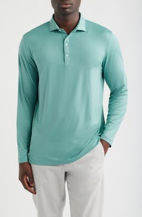 Johnnie-O Swing Long Sleeve Performance Polo in Sublime at Nordstrom, Size Xx-Large