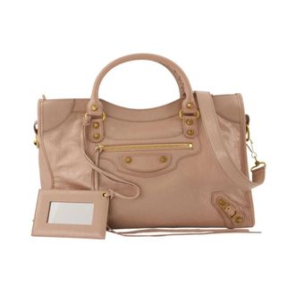 Balenciaga Le City M Handtas - Dames - Handtassen - Beige - ONE Size - Leer - Tassen