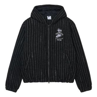 Nike x Stssy Striped Wool Jacket (Asia Sizing) Black DR4413-010