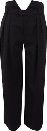 Ssheena Broek met Corset Tailleband - Dames - Wijde Broeken - Zwart - L - Broeken