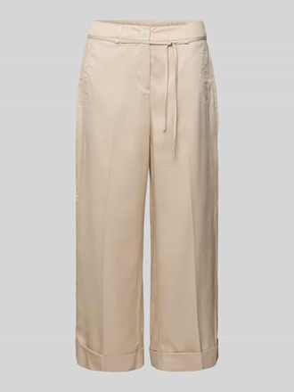 OPUS Wide Leg Pants mit Bindeg&uuml;rtel Modell Meeri bloom in Beige, Gr&ouml;&szlig;e 34