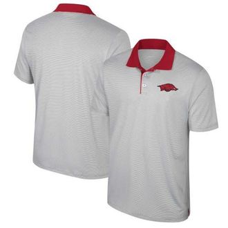 Colosseum Mens Colosseum Gray Arkansas Razorbacks Big & Tall Tuck Striped Polo at Nordstrom, Size 4Xb