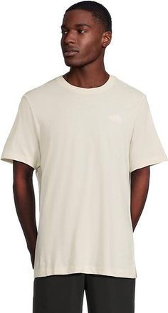 The North Face Evolution Simple Dome Regular Short Sleeve T-Shirts Mens T Shirt White Dune : 2XL, Cotton