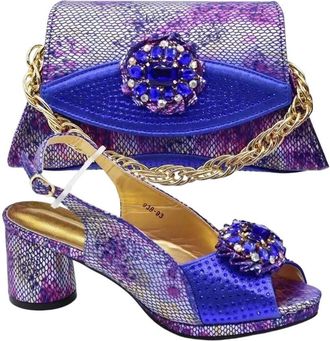 Generic Shoes Bags Matching Set Heel Party For Women Design Wedding Dress