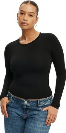 Cotton On Womens Everyday Smooth Long Sleeve in Black at Nordstrom, Size Xx-Small