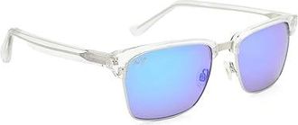 Maui Jim Kawika XL Fashion Sunglasses Shiny Crystal/Blue Hawaii Polarized, Nylon/Plastic