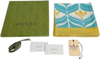 Gucci Pre-owned Zijden Sjaal - Dames - Vintage Accessoires - Veelkleurig - ONE Size - Vintage