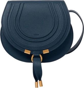 Chlo&eacute; Blue Saddle Marcie small crossbody bag