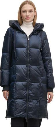 Mos Mosh MMNova Metallic Down Coat - Dames - Dons jassen - Blauw - XS - Wol - Jassen