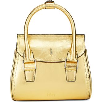 Behno Mini Coco Leather Satchel in Gold at Nordstrom