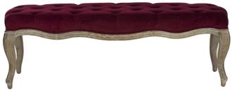 Safavieh Banco en roble/lino, merlot