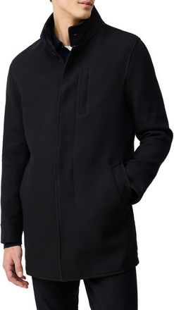 Rodd & Gunn Cain Flat Front Organic Cotton Twill Coat in Onyx at Nordstrom, Size Xxx-Large