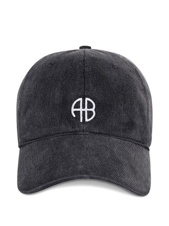 Anine Bing Jeremy Baseball Cap Washed Smoke Grey