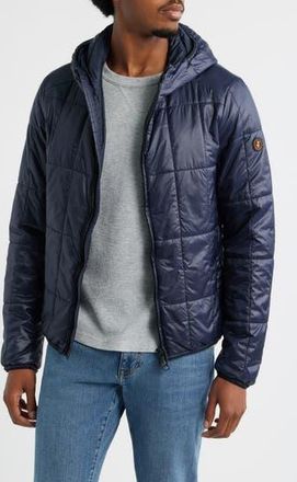 Save The Duck Floyd Water Repellent Puffer Jacket in Blue Black at Nordstrom Rack, Size Medium