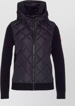 Canada Goose down quilted knit hooded puffer jacket