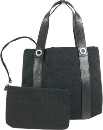 Bulgari Pre-owned Tote Bags, female, Black, Size: ONE SIZE Pre-owned Logomania Tote Bag