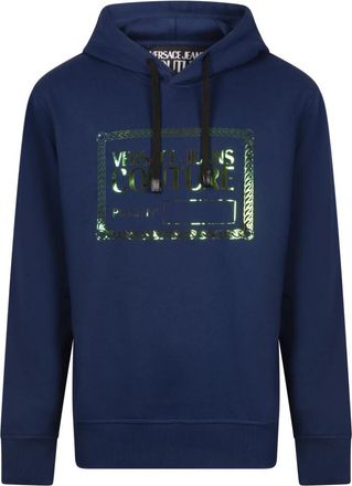 Versace Jeans Couture Iridescent Fleece Hoodie Donkerblauw - Heren - Hoodies - Blauw - S - Hoodies & sweatvesten