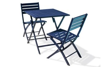 DCB Garden Citygarden - Marius - Conjunto De Comedor De Jard&iacute;n 2 Plazas De Aluminio - City Garden