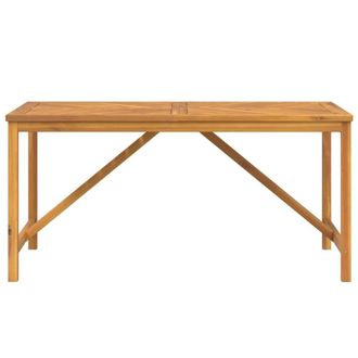 Berkfield Home Beautiful Garden Dining Table 150x90x74 cm Solid Wood Acacia in Brown | Size: 150 x 90 x 74 cm