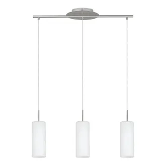 Eglo Eglo - Lampada A Sospensione Troy 3 E27 3x40w In Metallo E Vetro Satinato