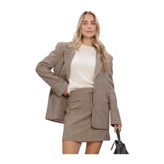 Simple Jassen, Dames, Beige, L, Wv-Pl-Ac-Check-26-3 Blazer
