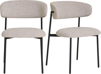 Moloo Silla tapizada en tela con textura de arena (x2)