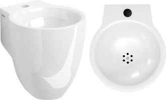 Clou Flush 6 fontein 27x28cm kraangat Keramiek Wit