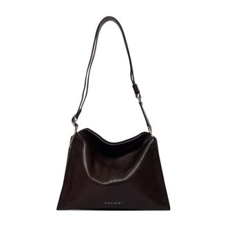Orciani Tassen, Dames, Bruin, ONE Size, Leer, Trinity Lagoon Small Shoulder Bag