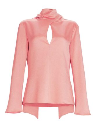 Silvia Tcherassi Gaby keyhole-neck blouse - Pink