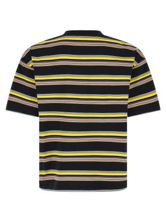 Marni Multicolor Striped Cotton T-Shirt - Black