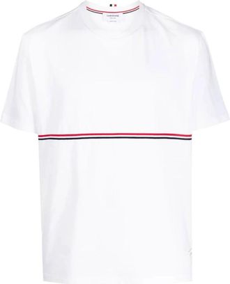Thom Browne T-Shirts - Heren - T-shirts - Wit - L - Katoen - Tops