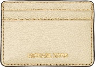 Michael Kors Jet Set Kaarthouder - Dames - Portefeuilles - Geel - ONE Size - Leer - Accessoires
