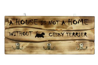 OEM Terrier Checo, Cesky Terrier: Percha Con Perro, Expositor De Medallas, Decoraci&oacute;n Del Hogar De Art-dog