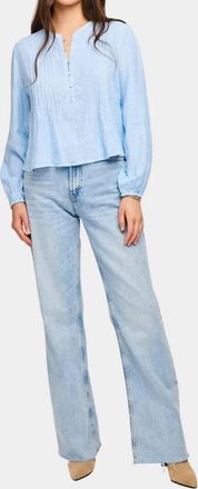 Gentle Fawn Womens Charlotte Long Sleeve Blouse In Blue
