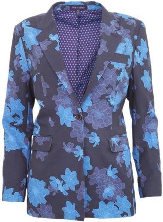 Lords of Harlech Julia Stretch Wool Tailored Blazer in Softbloom Navy at Nordstrom, Size 10