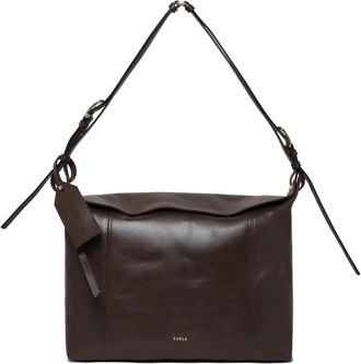 Furla Ginevra L Hobo Bag - Dames - Schoudertassen - Bruin - ONE Size - Leer - Tassen