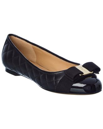 Ferragamo Varina Quilted Leather Flat