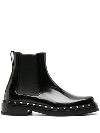Valentino Garavani Stivali M-Way Rockstud Beatle - Nero