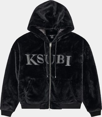 Ksubi Men & apos;s Walkout Logo Faux-Fur Hooded Jacket