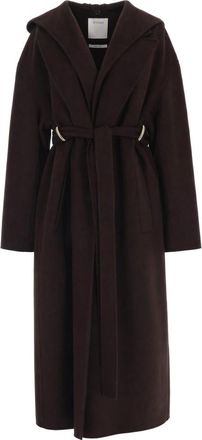 Sportmax Dark Brown Hood Trench Coat