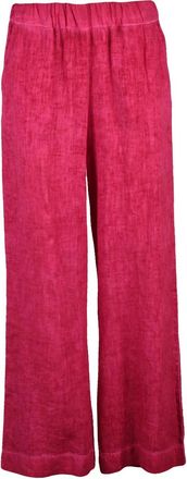 Anna Seravalli Fuchsia Linen Trackpants